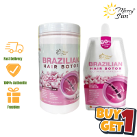 Merry Sun Brazilian Hair Botox Ultimate Straight Treatment with Sakura Essence - 80% Straight Hair Repair Refill Pouch
