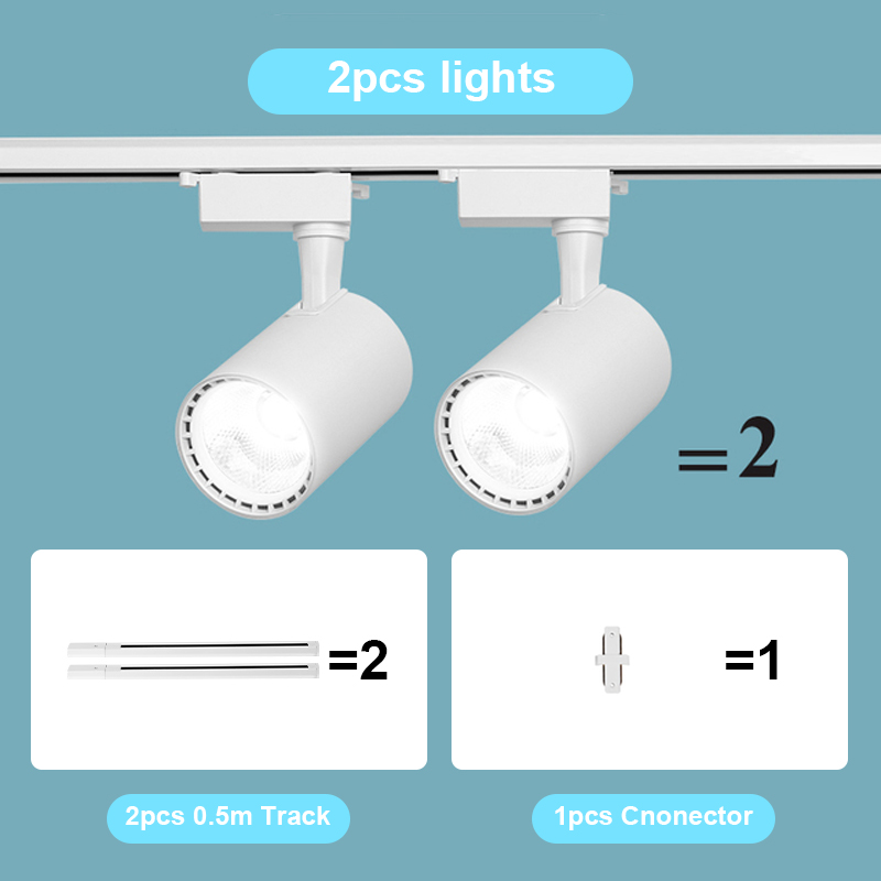 【💡10 Years Warranty💡】TEP Track lights Full set LED track lights Track spotlights Ceiling lights Field track lights 220v track lights 12/20/30/40w Clothing store Store Home