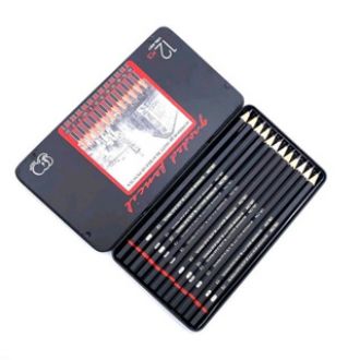 12 Pcs Sketching Pencil Set 2H 8B Pencils Set lron Bох Painting Drawing pencils