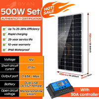 XCHENG 500W Solar Panel Kit with Optional Detachable Controller Set for Outdoor Use