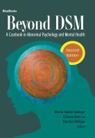 Beyond DSM: A Casebook in Abnormal Psychology and Mental Health