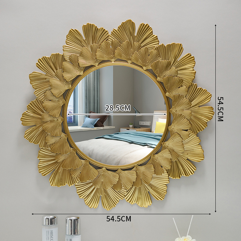 4 Styles European Modern Style Gold Decoration Mirror Wall Hanging Background Wall Mirror
