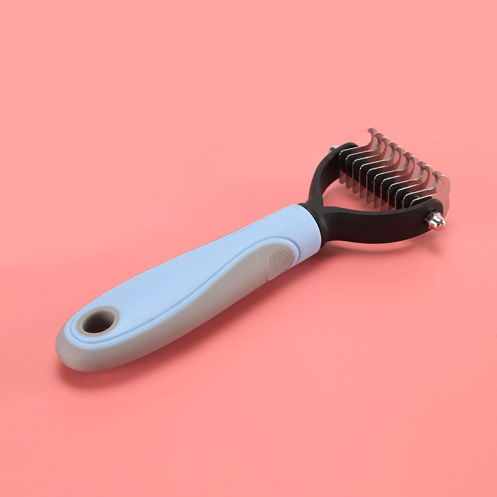 Product Pet Grooming Dematting Comb - Dual-Sided Stainless Steel Rake ...