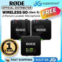 RODE Wireless GO Gen 3 / GO II (Dual TX + RX) Ultra-Compact Microphone with 2-Person Clip-On Transmitter 2.4GHz Frequency Intelligent GainAssist Technology for Smartphones Cameras Computers & Laptops | JG Superstore
