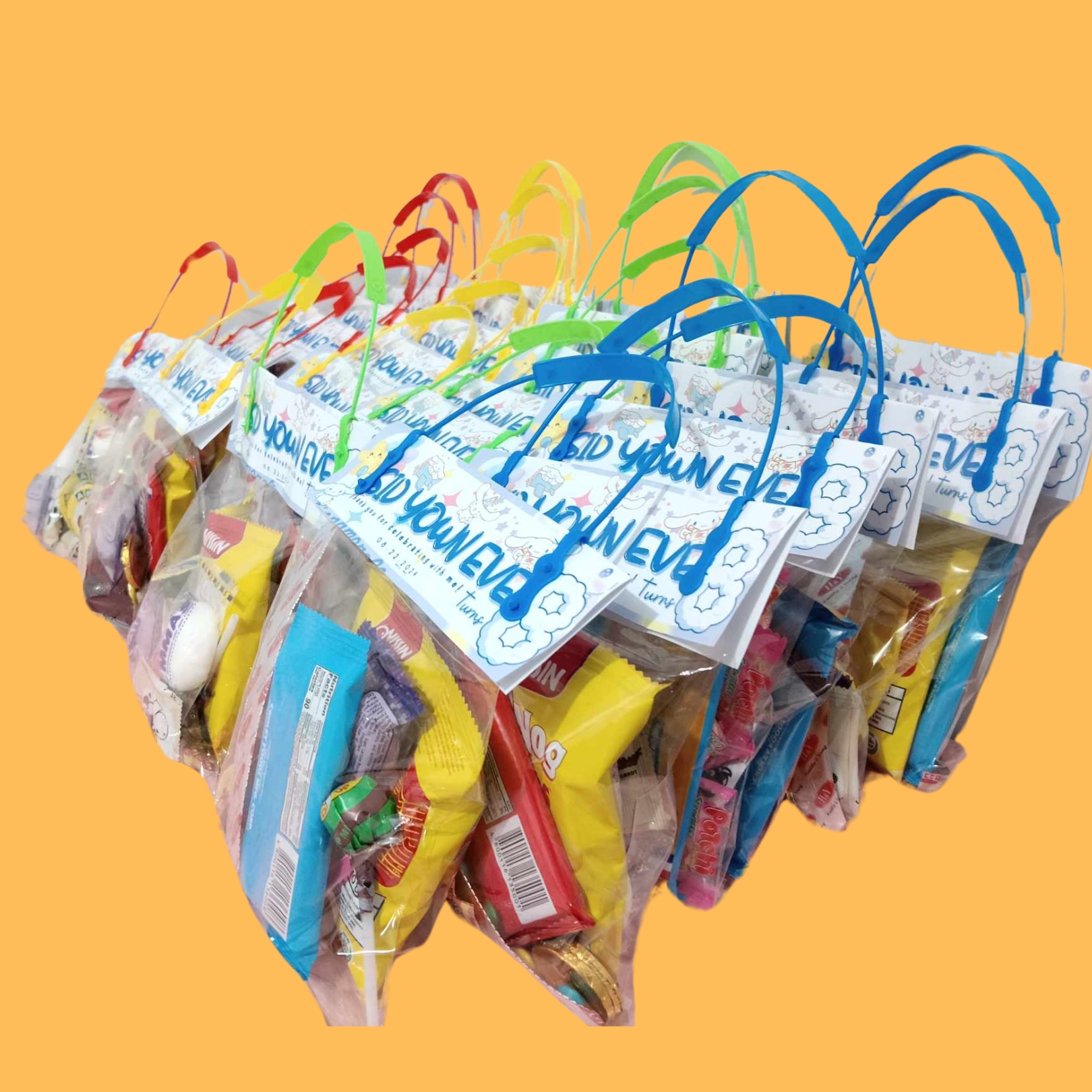 15PCS Customized - Transparent Themed Party Loot Bags - Perfect for giveaways for all occasions (loot bags only goods are not included)