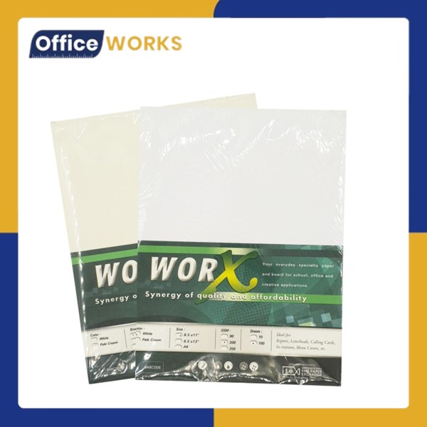 Worx Short 200gsm White 10s Specialty Paper and Board Short / A4/ Long