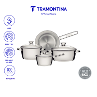 Tramotina Allegra 4 Pcs Cookware Set 18/10 Stainless Steel/Induction/Tri/3/Ply