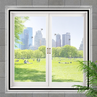 Ziinlife Window Screen Net Anti-Mosquito Window Net Self-Adhesive Window Screen Netting Nylon Mesh Curtain with Magic Velcro Tape(White)
