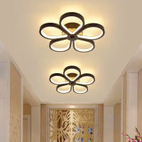 LED Ceiling Lights Modern 4 Rings Chandeliers Tri-Color Dimmable Thin Ceiling Lamp for Bedroom Living Dinning Room Kitchen Decorative Lighting