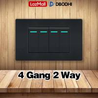 DBODHI Wall Switch and Outlet Household Universal Wall Light Switch Black USB Wall Power Socket Suitable for Orange Utility Box