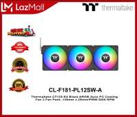 CL-F181-PL12SW-A - Thermaltake CT120 EX Black ARGB Sync PC Cooling Fan 3 Fan Pack 120mm x 25mm/PWM 2000 RPM