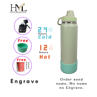 Free Engrave&silicon boot With Straw Flask Tumbler  for hot and cold hydro