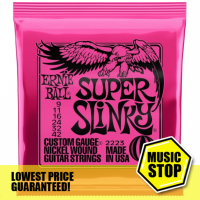 Music Stop Ernie Ball 2223 Super Slinky Nickel Wound Electric Guitar Strings - .009-.042 Music Accessories