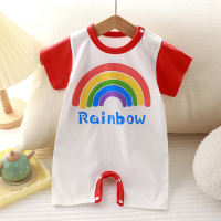 Newborn Baby boy Stretchable Soft Cotton Buttoned Onesies Jumpsuit Jumpsuits Kids Short sleeve