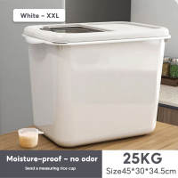 Royalstar 12KG Transparent Square Rice Storage Box Kitchen Rice Bucket Grain Cereal Dispenser Sealed Storage Box with Lid