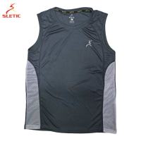 SLETIC New High Quality  Sportswear (Baketball Running Jogging Workout Etc) Drifit Sando/Tank Top For Men Breathable And Quick Dry (M6808A-2)