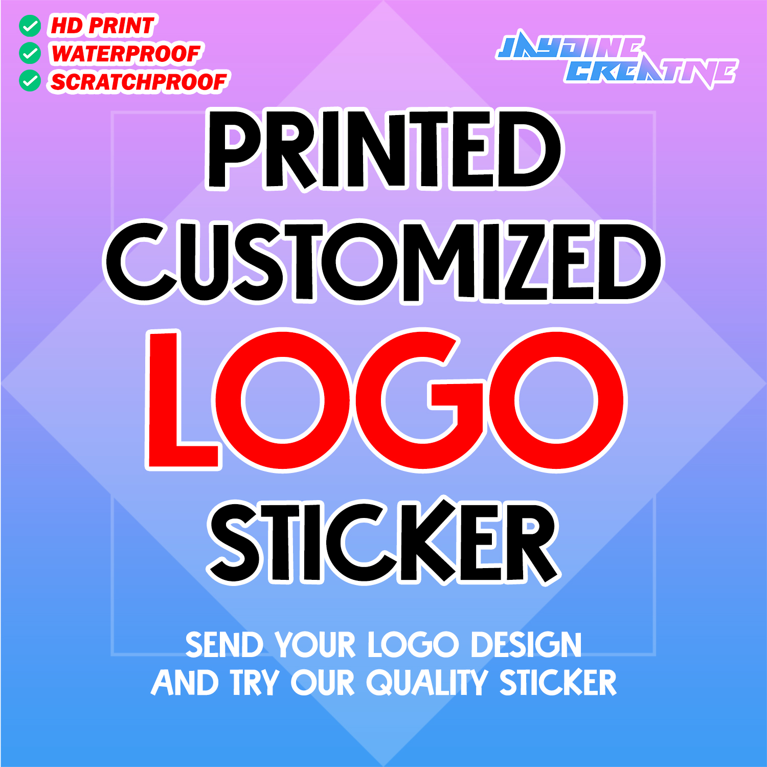 Logo Custom Waterproof Sticker Indoor Outdoor Vinyl Sticker Waterproof Non-Faded