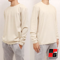 MPMG Waffle Knit Long Sleeve Sweatshirt For Men and Women