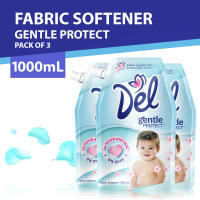 Del Gentle Protect Fabric Softener (1000 mL SUP) x3