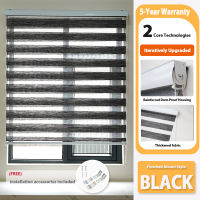 Premium Linen-Weave  Blinds for Window Blackout Roller Shades  Venetians Duo Roller  for Home/Office