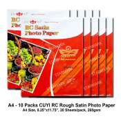 Cuyi RC Rough Satin Photo Paper - 10 Packs