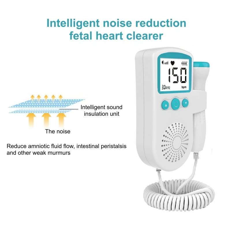 Home Use Ultrasound Pregnant Monitor Heart Rate Pregnancy Fetal Doppler Detector for Baby Fetal Rate Pregnant