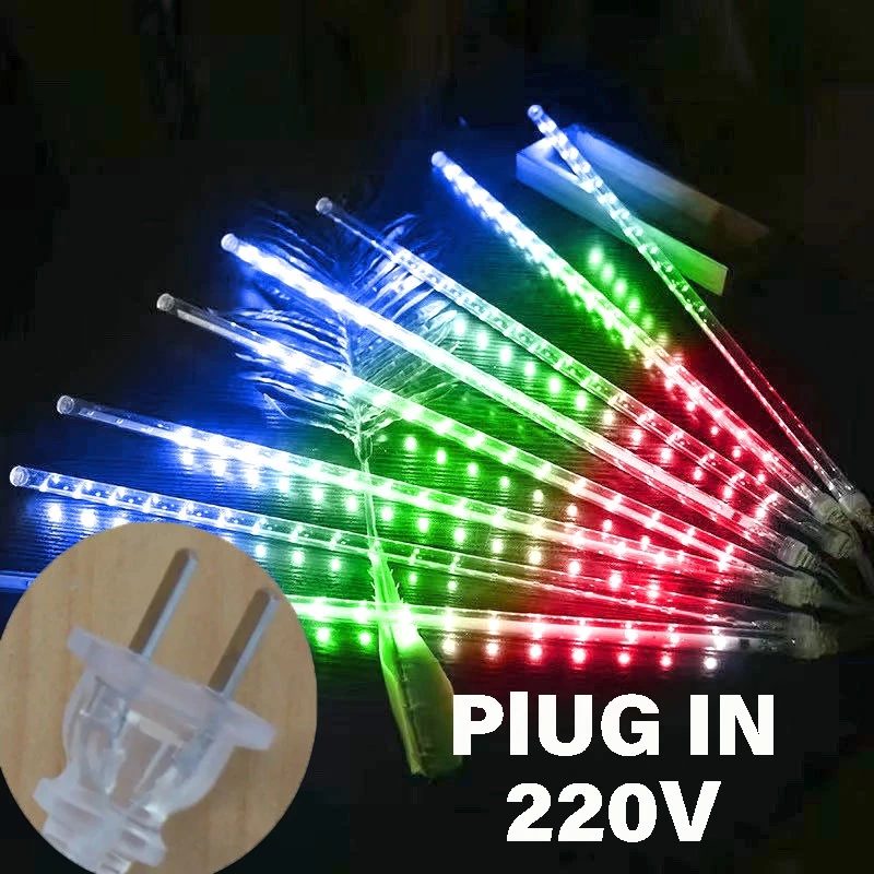 CBLUE Solar Meteor Shower Rain String Lights Christmas 30/45CM Outdoor Waterproof LED Lighting Party Holiday Decoration