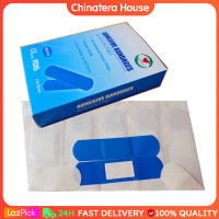 100pcs Waterproof Band Aid Blue Metal Detectable Bandage For Wounds