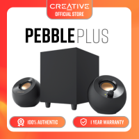 Creative Pebble Plus (MF0480) 2.1 USB-Powered Desktop Speakers with Down-Firing Subwoofer and Far-Field Drivers Up to 8W RMS Total Power for PCs and Laptops