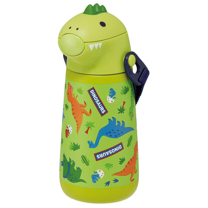 Skater Dinosaur Water Bottles Straw Bottle for Kids Children School Outdoor indoor Gift Direct From Japan