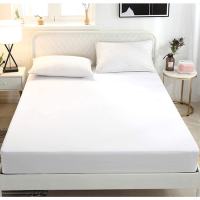 Plain White Cotton Bedsheets Garterized Edge Bedsheet For Bedroom Home Decor (1900)