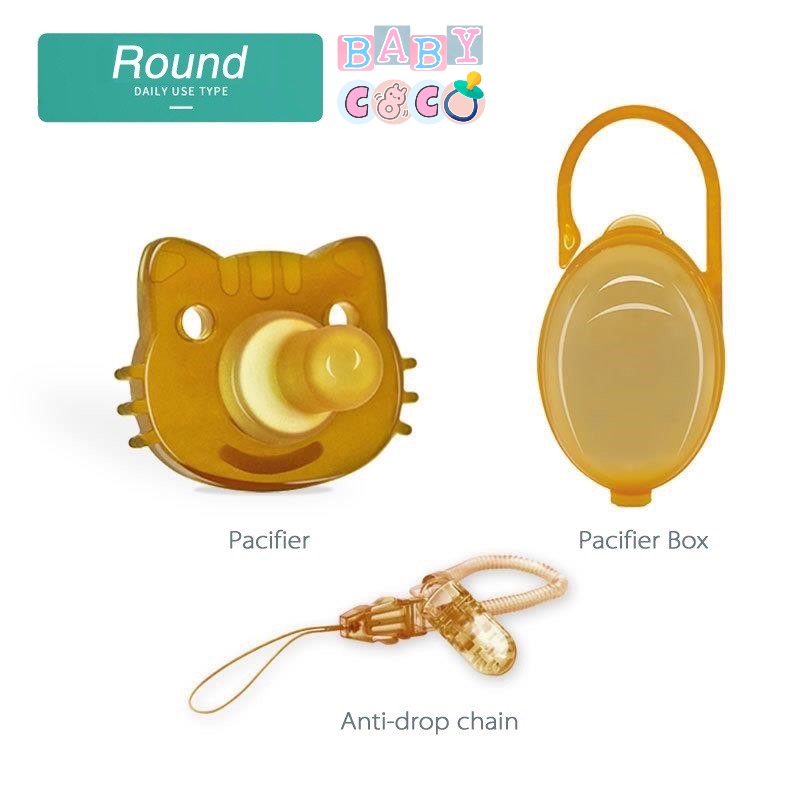Baby coco Pacifier Newborn 0 to 6 Months Super Soft Silicone Pacifier 6 to 18 Months Teether Silicone Baby Teething Bite Flat Nipple