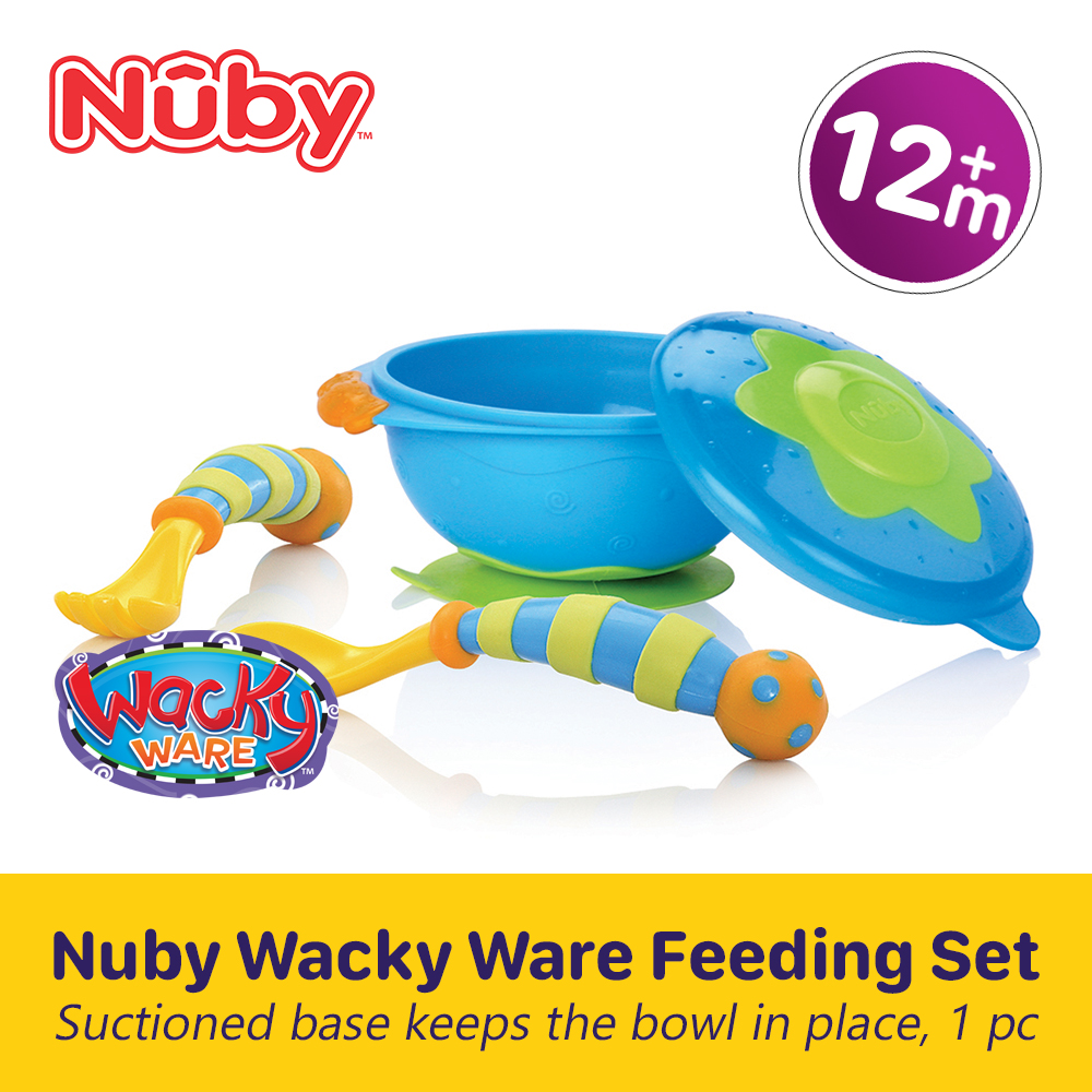 Nuby 12m+ Wacky Ware Suction Bowl Feeding Set