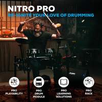 Alesis Nitro Pro and DRP100 - Electric Drum Set with Drums Headphones for Monitoring