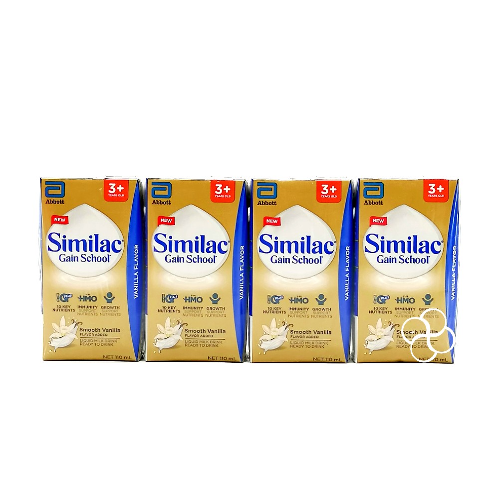 Similac Gain School Ready to Drink Vanilla Milk 4 x 110mL