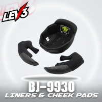 Lev3® Motorcycle Helmet BJ-9930 Inner Liners & Cheek pads