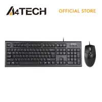 A4Tech KRS-8572 USB Keyboard and Mouse Combo Kit Wired Desktop Set for PC/Laptop Home Office Use