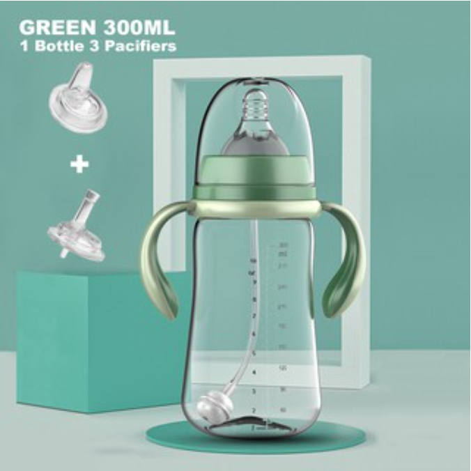 Bailey Baby Feeding Bottle Newborn Infant Natural Milk Bottle Three-Purpose Bottle Silicone Nipple Bpa Free Food Grade Bottle