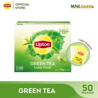 Lipton Fresh Green Tea 50 Enveloped Tea Bags | Refreshing Premium Imported Green Tea