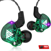 QKZ AK6 106dB 1.2m High Fidelity Wire Earphones Universal 3.5mm Sports In-ear HiFi Sound Earbuds for Phones Tablet Durable line with QKZ Earphone Box