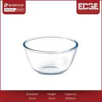 Edge Round Glass Transparent Mixing bowl- Serving Bowl  Clear and Durable Easy to Clean and Dishwasher Safe