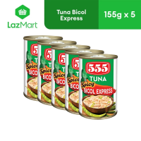 555 Tuna Bicol Express Healthy High Protein Vit A No Preservatives 155g - Pack of 5