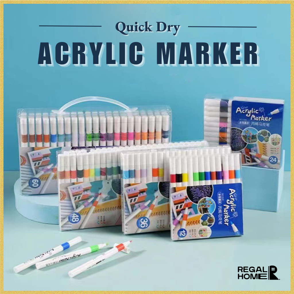 Acrylic Marker Set Artist Children Acrylic Coloring Markers Multi-color Coloring Crayon Markers