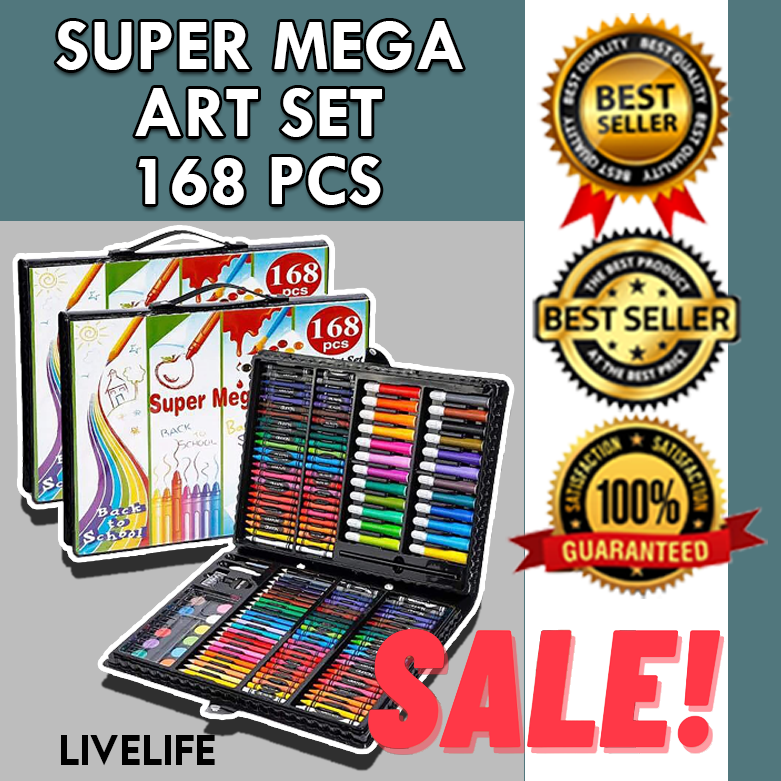 Best Seller SUPER MEGA ART SET 168 PCS | Super Mega Art Set | Super Mega Arts Coloring Set | Super Mega Art Coloring | 168 Pcs Coloring Set | Coloring Set | Super Mega Art Set For Kids | 168 pcs Coloring Art Set | 168 Pieces Super Mega Art Set