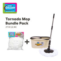 Home Gallery Tornado Mop 360° Spin-Dry Bucket with 1 Microfiber Mop Head Set | Original Spinner Mop | Spin mop Floor Mop L45.5xW25xH21cm (ZT30)