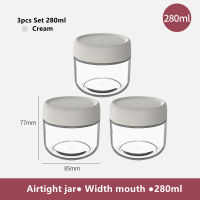 ROBOROBO Airtight Glass Jar Set Nuts Snack Storage Jar Condiments Jar kitchen Supplies Space-Saving Stackable Jars