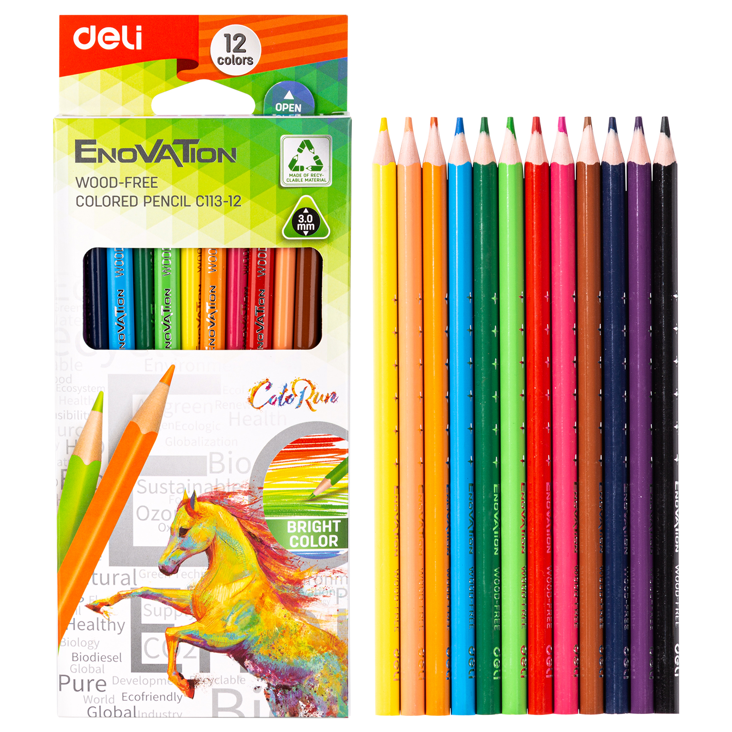 Deli C113-12/18/24 Colored Pencil 12/18/24 Colors