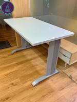 JENNER 60 x 90 CM Freestanding Office Table Wide Metal Silver Legs Rectangular Work Computer Study Dining Table