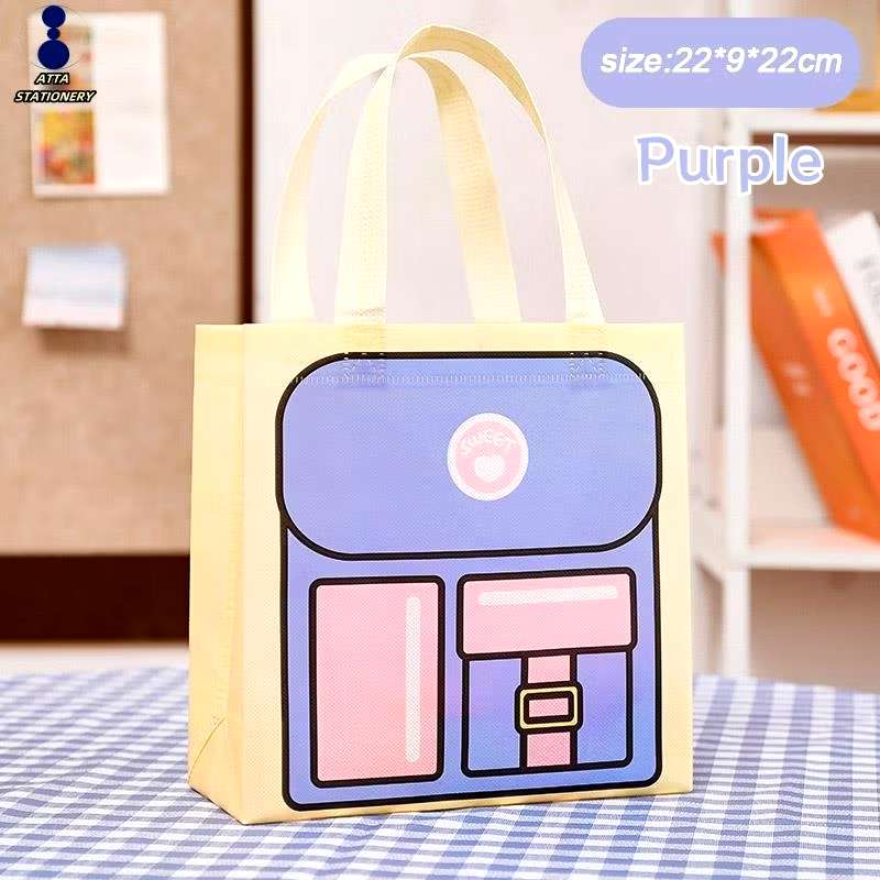 Colorful Kid Handbag Childrens Birthday Gifts Bag Cartoon Nonwoven Snack Candy Lunch Handbag For Kids gift bag Gifts Bag