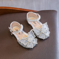 Sinered 2025 Summer childrens sandals girl s soft soled bright diamond shoes bow princess shoes